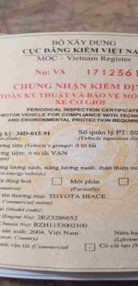 Cần bán nhanh Toyota Hiace Van 2.4 2004 cực đẹp