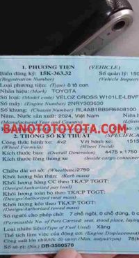 Toyota Veloz Cross Top 1.5 CVT model 2024 xe chuẩn hết ý